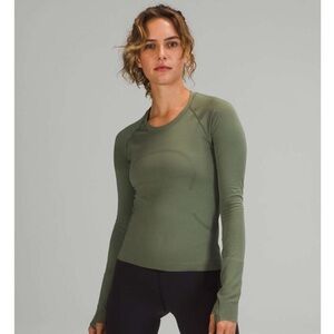 Lululemon Swiftly 2.0 Tech Bay Leaf Sage Olive Green Race Length Long Sleeve Top